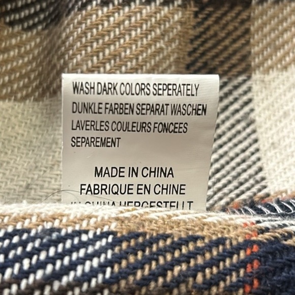 Casual Shacket Brushed Plaid Long Sleeve Flannel Lapel Buttons Pocketed Top - Picture 10 of 11